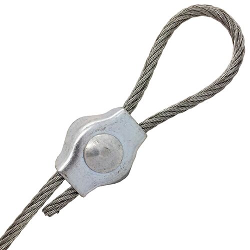 Wire Rope Pick 5mm Zinc Plated Steel Simplex Wire Rope Grip | GS Products