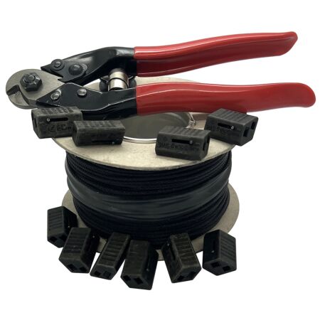 Zip Clip black wire rope hanging kit