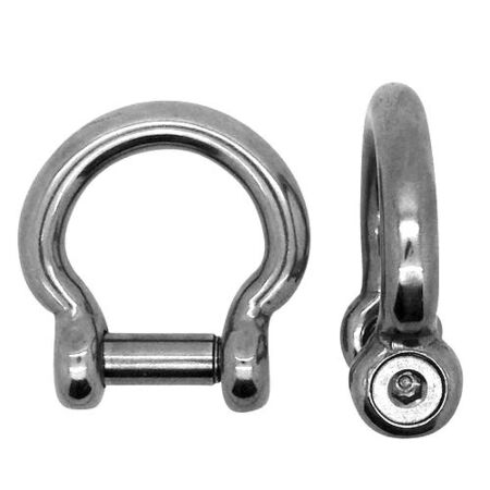 STAINLESS STEEL BOW SHACKLE FLUSH HEX PIN 6MM 8MM 10MM 12MM