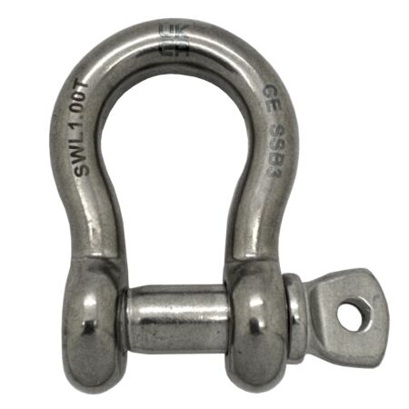 Stainless steel lifting bow shackle screw pin