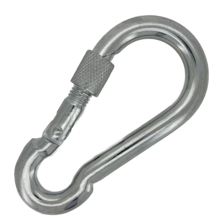 BZP steel locking carbine hooks 5mm - 1mm diameters