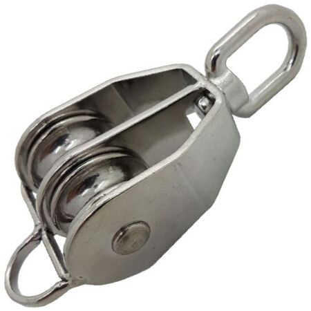 Stainless Steel Swivel Eye Double Fixed Wheel Pulley