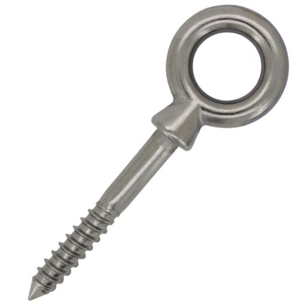 6mm x 100mm Stainless Steel Wood Screw Lag Thread Eye Bolt