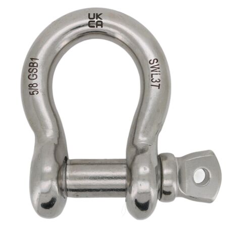 Stainless Steel Lifting Bow Shackle with Screw Pin