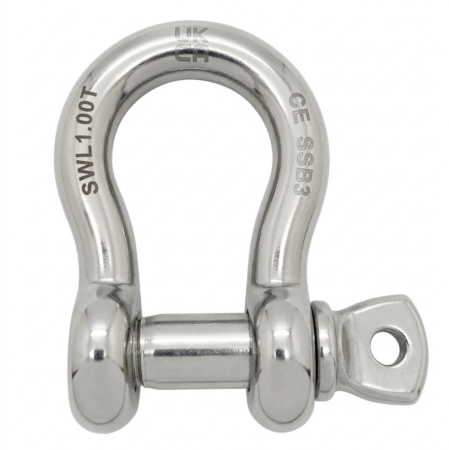 Stainless steel lifting bow shackle screw pin