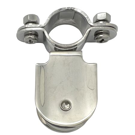 Stainless steel stanchion furling pulley block