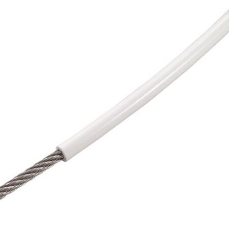 white PVC coated stainless wire rope